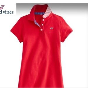 Vineyard Vines Girls Flag Undercollar Polo Dress